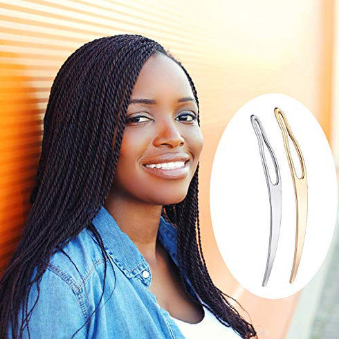 Dreadlock Tool Interlocking Tool for Locs, Easyloc Hair Tool for Dreadlocks, Interlocks or Sisterlocks, Tightening Accessory (Rose Gold, Silver)
