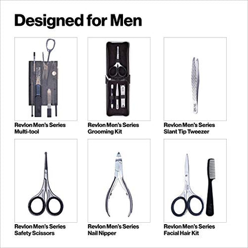 Revlon Men's Series Cuticle Nipper, Non-Corrosion Stainless Steel Toe and Fingernail Tool