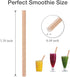 Webake Smoothie Straws 0.4 Inch Wide Paper Straws, Bulk 100 Pack Brown Kraft Jumbo Drinking Straws, Great for Smoothies, Bubble Tea, Shake