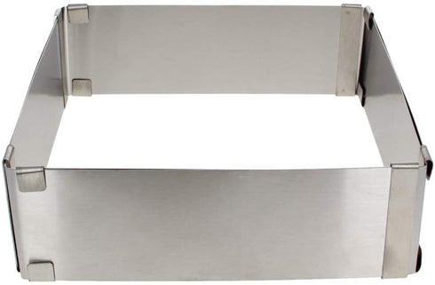 Utoolmart Stainless Steel Adjustable Square Cake Ring Mold,6 to 11 Inch Cake Mousse Mold for Baking 1Pcs,Gifts for Christmas