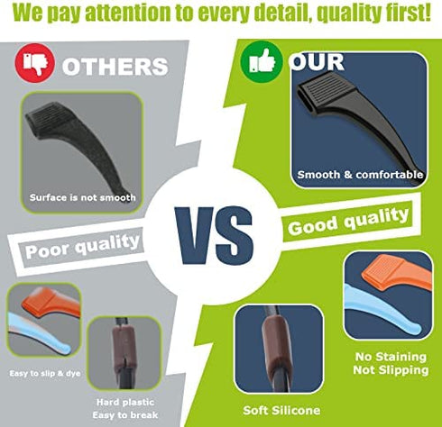 SMARTTOP Anti-Slip Eyeglass Ear Grips Hook Comfortable Silicone Elastic Eyeglasses Temple Tips Sleeve Retainer-For Eyewear Sunglasses Spectacles Glasses,Sports Eyeglasses 14 Pairs (Black)