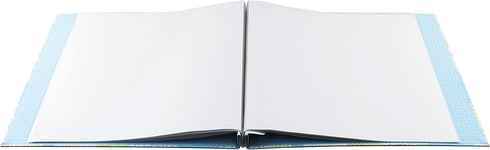 MCS MBI 12.5x13.5 Inch Baby Scrapbook Album with 12x12 Inch Pages with Photo Opening, Blue Quilt Design (860071)