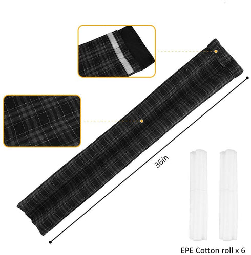 VISEMAN 36 Inch Under Door Draft Stopper-Twin Door Draft Blocker Guard, Double Sided,Machine-Washable