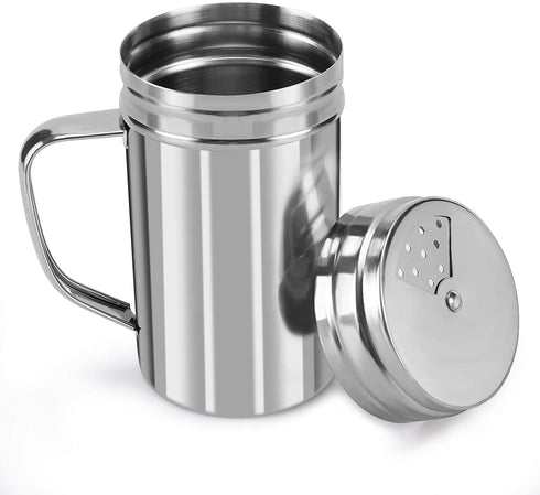 Accmor Salt and Pepper Shakers with Handle, Spice Dispenser with Adjustable Pour Holes, Stainless Steel Shakers for Salt/Pepper/Cinnamon/Powder Sugar