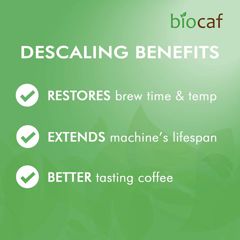 Biocaf Coffee and Espresso Machine Descaling Powder, 900 g Jar