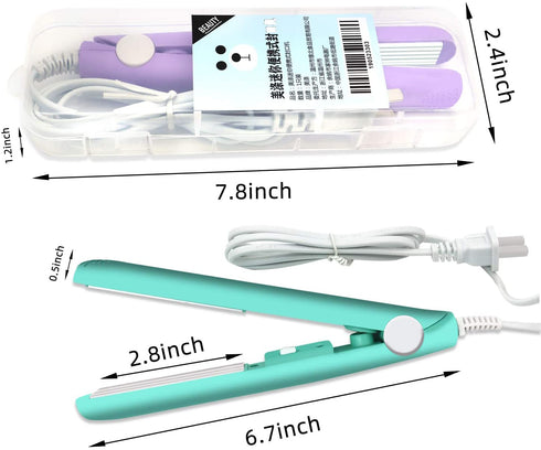 2 PACK Mini Bag Sealer Heat Seal, Handheld Food Sealer Bag Resealer for Food Storage, Portable Smart Heat Sealer Machine with 45€? Power Cable for Chip Bags, Plastic Bags, Snack Bags (green+purple)