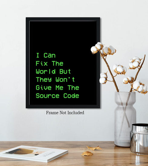 Computer Technology Poster, Print or Canvas - Geek Wall Decor - Coding Wall Art - Gifts for Computer Geeks, Nerds, Programmers & Coders - 8x10 unframed print
