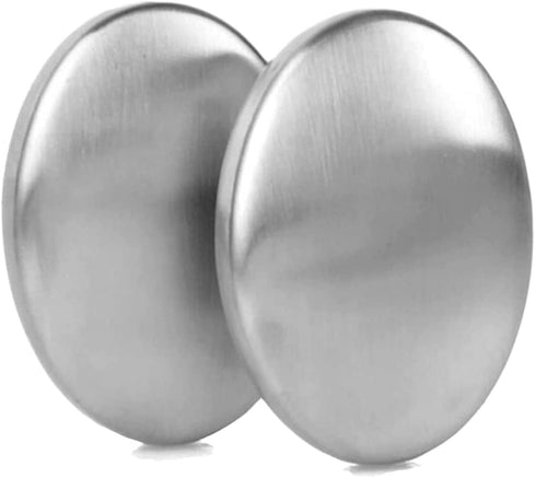 LEEFONE 2 PCS Stainless Steel Soap, Magic Metal Odor Remover Bar Eliminating Smells Like Fish Onion Garlic Scents from Hands and Skin, Suitable for Kitchen