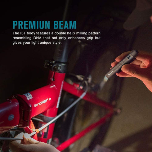 OLIGHT I3T EOS 180 Lumens Dual-Output Slim EDC Flashlight for Camping and Hiking, Tail Switch Flashlight with AAA Battery