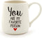 Enesco Our Name is Mud œFavorite Person? Stoneware Engraved Coffee Mug, 1 Count (Pack of 1), White