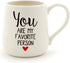 Enesco Our Name is Mud œFavorite Person? Stoneware Engraved Coffee Mug, 1 Count (Pack of 1), White