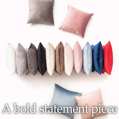 lalaLOOM Luxurious Silky Velvet Pillow Covers, Set of 2, Softest Decorative Throw Pillowcases, Hidden Zipper, Washable, Home D©cor Accent Cases for Living Room Couch, Sofa, Bedroom, 16x16, Light Blue