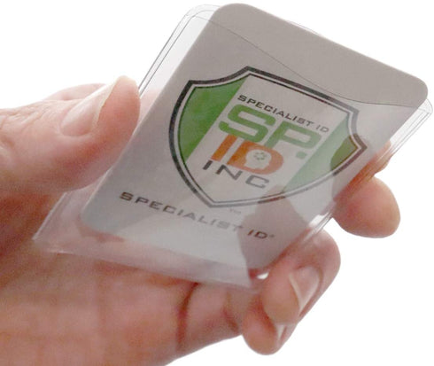 5 Pack - Premium Medicare Card Protector Sleeves - Durable 2 …œ X 3 …œ Business Card Holders - Clear Vinyl Plastic Covers for Insurance & Social Security Metro & License or Credit Cards by Specialist ID