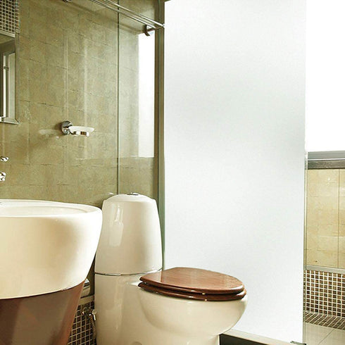 Privacy Window Films, Opaque Frosted Glass Tint Static Cling Treatment Protects Home Security Without Blocking Daylight - Heat Control, UV Prevention, Easy Removal (Matte White, 17.7x78.7 Inches)