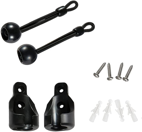 Litong Bungee Kit Universal Replacement of The Sunshade Installation Fittings Outdoor/Indoor Roller Blind Fittings (Black)