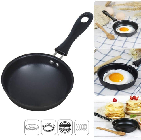 Frying Pan Small One Egg Pancake Round Mini Non Stick Fry Pan 4.7-inch mini cast iron skillet