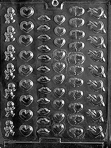 Valentine Mini Bite Size Chocolate Candy Molds Heart Lips Cupid Chocolate Mold Party Favors V068