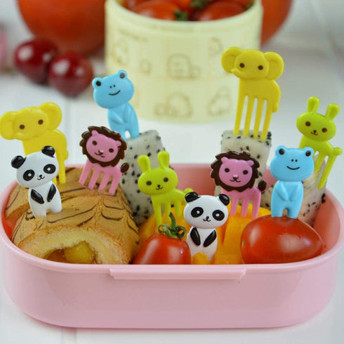 86 Pcs Animal Food Picks for Kids, Fun Bento Picks, Cute Cartoon Animal Fruit Food Toothpicks, Lunch Bento Box Picks for Toddler