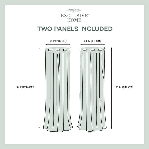 Exclusive Home Curtains Indoor/Outdoor Stripe Cabana Grommet Top Curtain Panel Pair, 54x96, Sea Foam, 2 Count