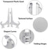 Super Z Outlet 5" Clear Plastic Easels or Stand/Plate Holders to Display Pictures or Other Items at Weddings, Home Decoration, Birthdays, Tables (24)