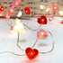 MIYA LIFE Valentine's Day Heart Lights 10 ft 40 LED Copper Wire String Lights for Wedding Birthday Festival D©cor