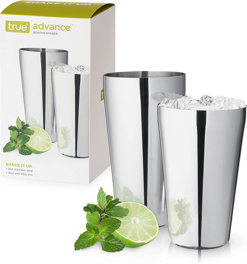 True Advance Boston Set of 2 Stainless Steel Shaker Tins, 18 oz & 25 oz, Set of 1