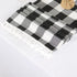 Partisout Buffalo Check Table Runner Checked Table Runner with Tassel Bluffalo Plaid Table Runners Washable Cotton Linen Table Cover Gingham Table Runners (14x108 inch, Black and White)
