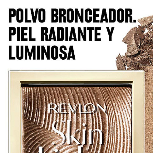 Revlon Skinlights Prismatic Powder Bronzer, Translucent-to-Buildable Coverage, Sunkissed Beam (115), 0.28 Oz