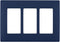 Leviton REWP3-RN Renu Three-Gang Screwless Snap-On Wallplate, Rich Navy