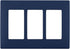 Leviton REWP3-RN Renu Three-Gang Screwless Snap-On Wallplate, Rich Navy