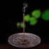 Zinc Alloy Incense Holder with Ash Catcher Stick Incense Burner with Dragon Pattern Censer Plate for Bedroom Temple Office(Red Bronze)