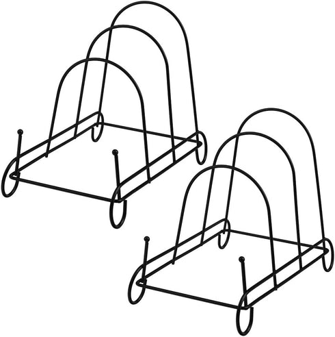 Artliving 3-Tier Metal Scrollwork Dish Rack Plate Rack Display Stand Holder Cabinet Organizer Set of 2