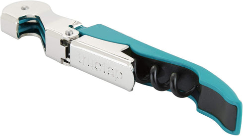 True Truetap Teal Double Hinged Waiter's Corkscrew