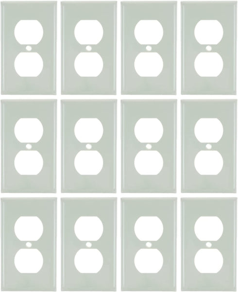 Sunlite E211/A/12PK E211/A 1 Duplex Receptacle Plate, Almond Finish, 12 Pack, 1 Pack, 10 Gang