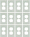 Sunlite E211/A/12PK E211/A 1 Duplex Receptacle Plate, Almond Finish, 12 Pack, 1 Pack, 10 Gang