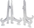 Super Z Outlet 5" Clear Plastic Easels or Stand/Plate Holders to Display Pictures or Other Items at Weddings, Home Decoration, Birthdays, Tables (24)