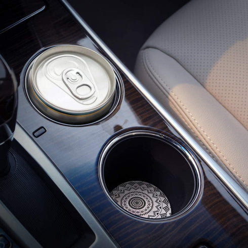 Small Car Coasters for Cup Holders 2.65" Absorbent 2 Pack Car Coaster Ceramic Stone for Drinks Mandala Ethnic Boho Car Accessories Absorb Water Drops