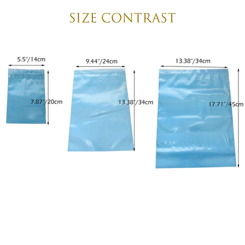 VCI Rust Prevention Anti Tarnish Zip Lock Storage Packaging Bag for Weapon Jewelry,Metal Protection Seal Ziplock Parts Bags, Anti Corrosion, Moisture-Proof (Large 13.3"x17.7"x4mil 5pcs)
