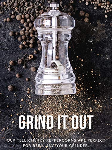 Spicy World Black Peppercorns Whole 1 Pound (16 Oz) - Steam Sterilized Non-GMO Tellicherry Peppercorns for Grinder Refill, Whole Black Peppercorns, Whole Black Pepper, Bulk Pepper Corns Spice Pimienta