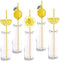 Lemon fruit Party Straw Decor, 24-Pack Yellow Lemon Summer Birthday Party Supply Decorations, Paper Decorative Straws