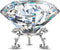 Large Crystal Diamond Paperweight with Stand Jewels Wedding Decorations Centerpieces Home Decor 3.15 inch (Clear)
