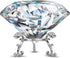 Large Crystal Diamond Paperweight with Stand Jewels Wedding Decorations Centerpieces Home Decor 3.15 inch (Clear)