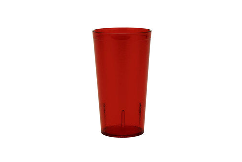 GET Heavy-Duty Plastic Restaurant Tumblers, 16 Ounce, Red (Set of 4)