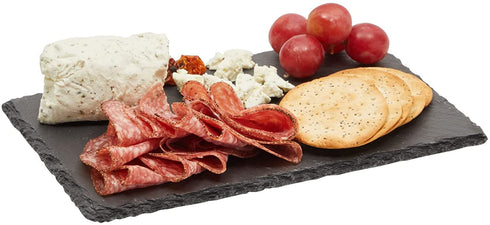 6 Pieces Mini Slate Cheese Boards, Individual Charcuterie Stone Plates with Chalk for Meat, Appetizers, Tapas (6 x 9 In)