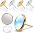 Aylifu Earring Cabochon Settings,Include 40pcs 12mm Stud Earring Cabochon Post Cup Blank Earring Bezel with 40pcs Glass Dome Cabochons and 40pcs Clear Earring Backs for Jewellery Making