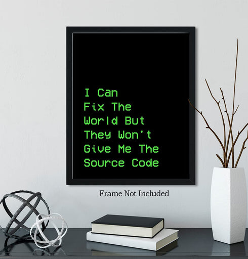Computer Technology Poster, Print or Canvas - Geek Wall Decor - Coding Wall Art - Gifts for Computer Geeks, Nerds, Programmers & Coders - 8x10 unframed print
