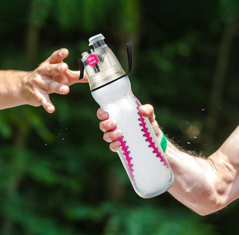 2-in-1 Mist and Sip Baseball Water Bottles - Kids Water Bottle School Sports Insulated Water Bottle Help You Cool Down Quickly & Quench Thirst, BPA-Free & Leakproof Squeeze Bottle for Gym Cycling Running