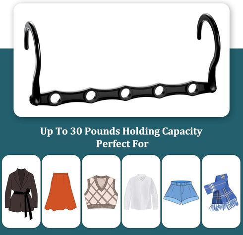 AMKUFO 12 Pack Magic Hangers Space Saving Hangers Closet Space Saver Hanger Organizer Multi Hangers Clothes Hanger Sturdy Plastic for Heavy Clothes