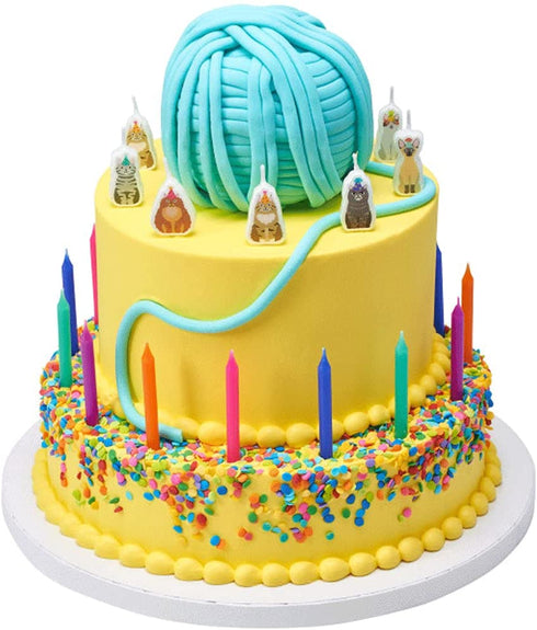 Bakery Crafts Birthday Party Cats Kittens Shaped Cake Candles - 6 pc