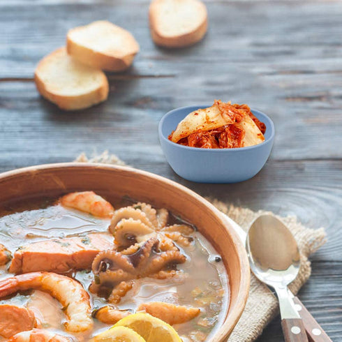 6PCS 4.5 OZ Wheat Straw Small Dessert Bowls, Stacked Pinch Bowls, Bamboo Fiber Mini Prep Bowls, Unbreakable Dipping Saucers for Side Dishes, Seasoning, Snack, Appetizer (Blue)